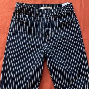 PINSTRIPED STRAIGHT-LEG LEVI JEANS